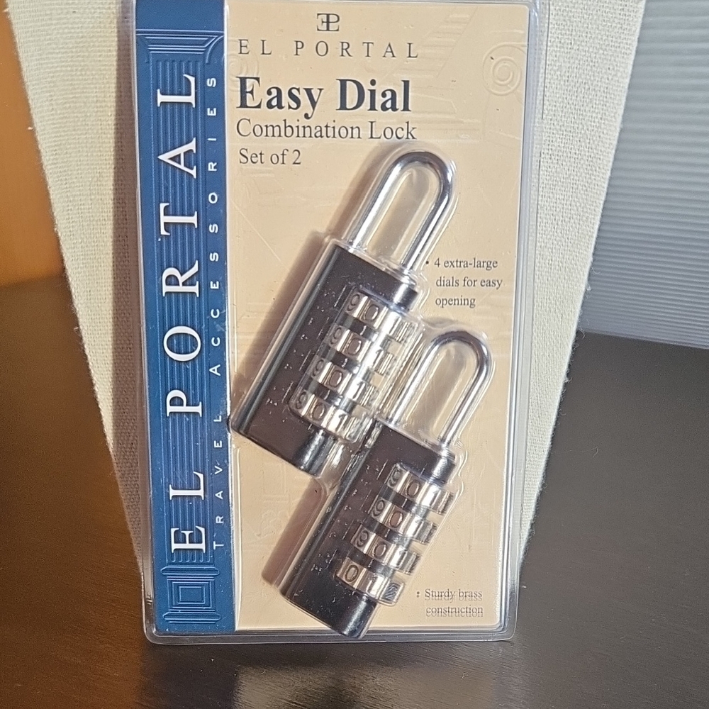 El Portal Travel Easy Dial Combination Lock Set